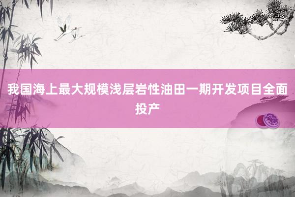 我国海上最大规模浅层岩性油田一期开发项目全面投产