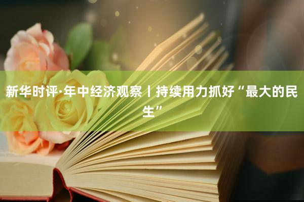 新华时评·年中经济观察丨持续用力抓好“最大的民生”