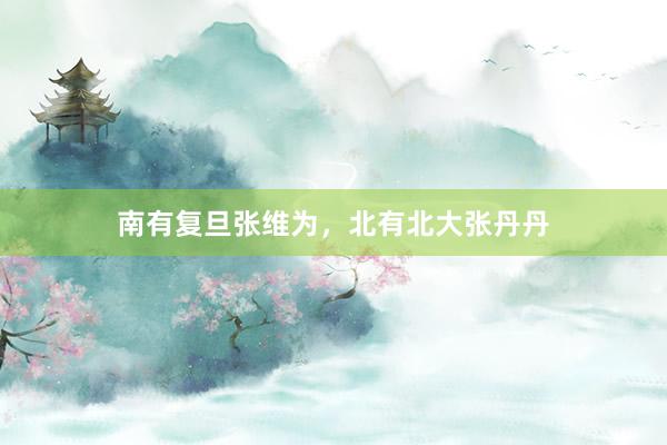 南有复旦张维为，北有北大张丹丹
