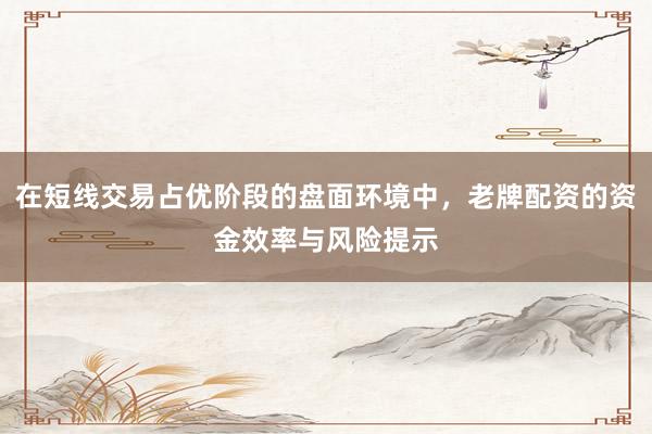 在短线交易占优阶段的盘面环境中，老牌配资的资金效率与风险提示