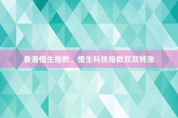 香港恒生指数、恒生科技指数双双转涨