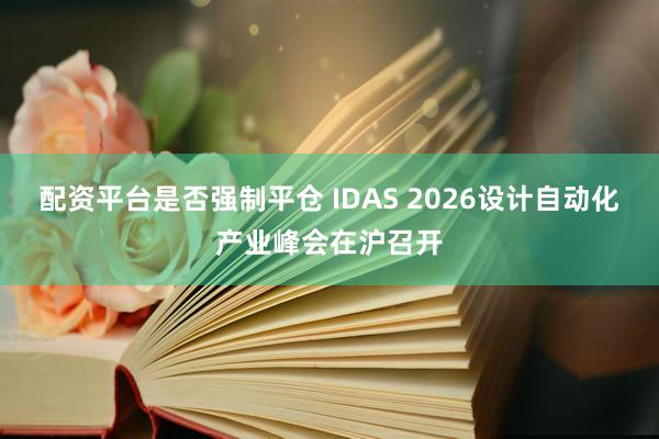 配资平台是否强制平仓 IDAS 2026设计自动化产业峰会在沪召开
