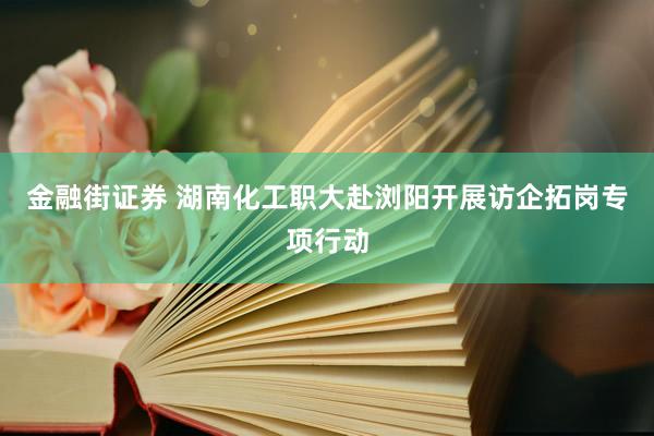 金融街证券 湖南化工职大赴浏阳开展访企拓岗专项行动